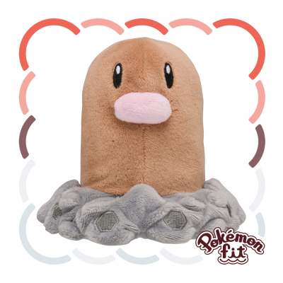 Officiële Pokemon center knuffel Pokemon fit Diglett 9cm 